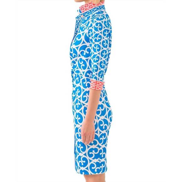 NEW GRETCHEN SCOTT twist & shout dress - heavens gate in azure blue - Picture 2 of 3